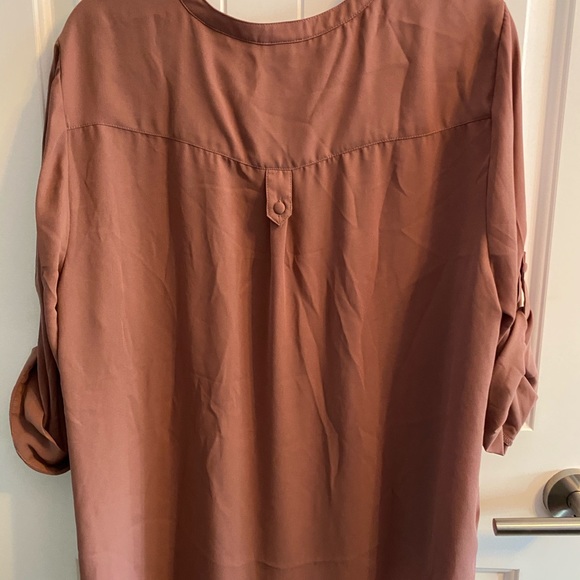 ❌SOLD❌ HARPER - WALNUT GEORGETTE PULLOVER BLOUSE - Picture 6 of 7